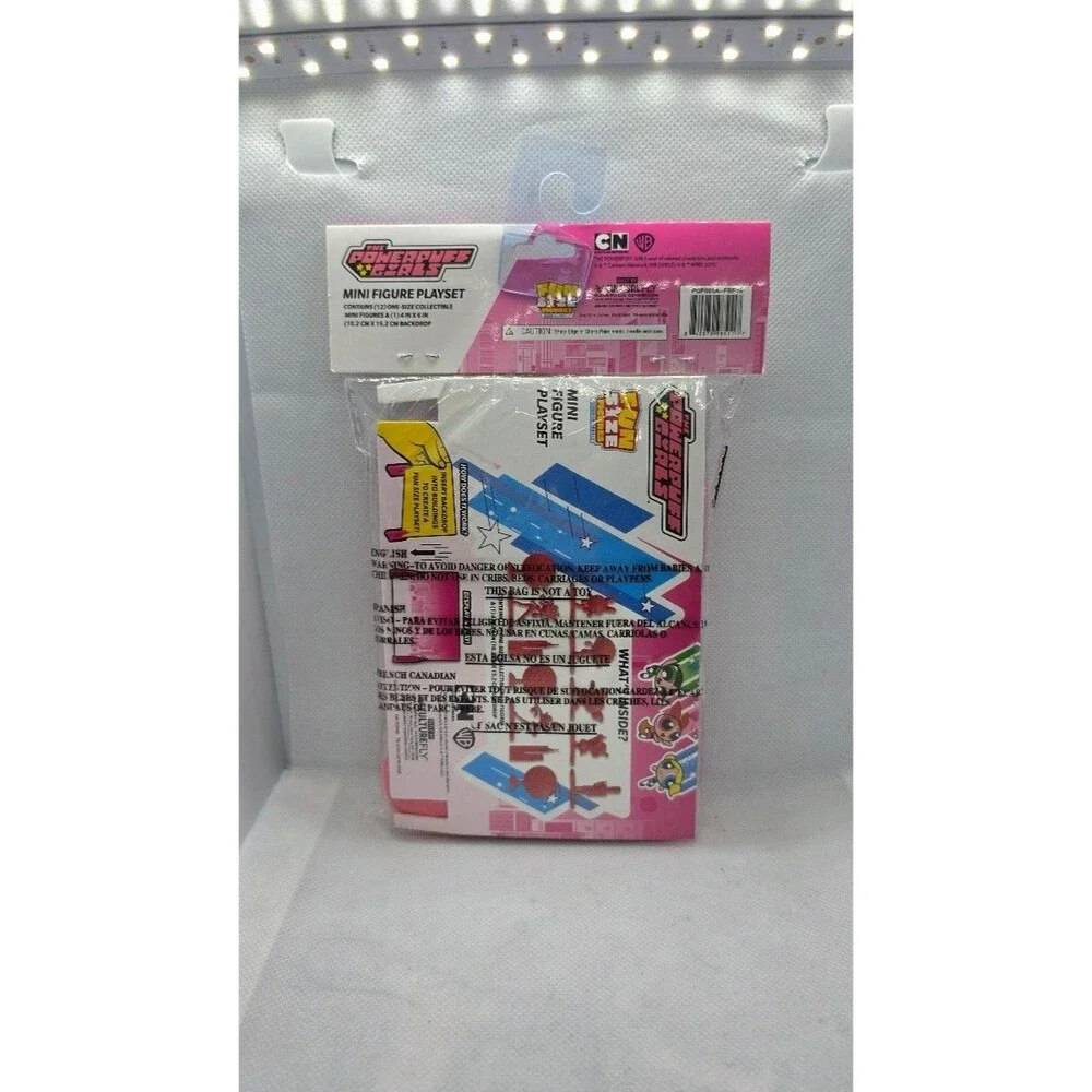 Cartoon Network Powerpuff Girls Fun Size Mini Figure Playset Tonal Pink